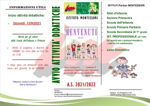 avvio attivita scolastiche